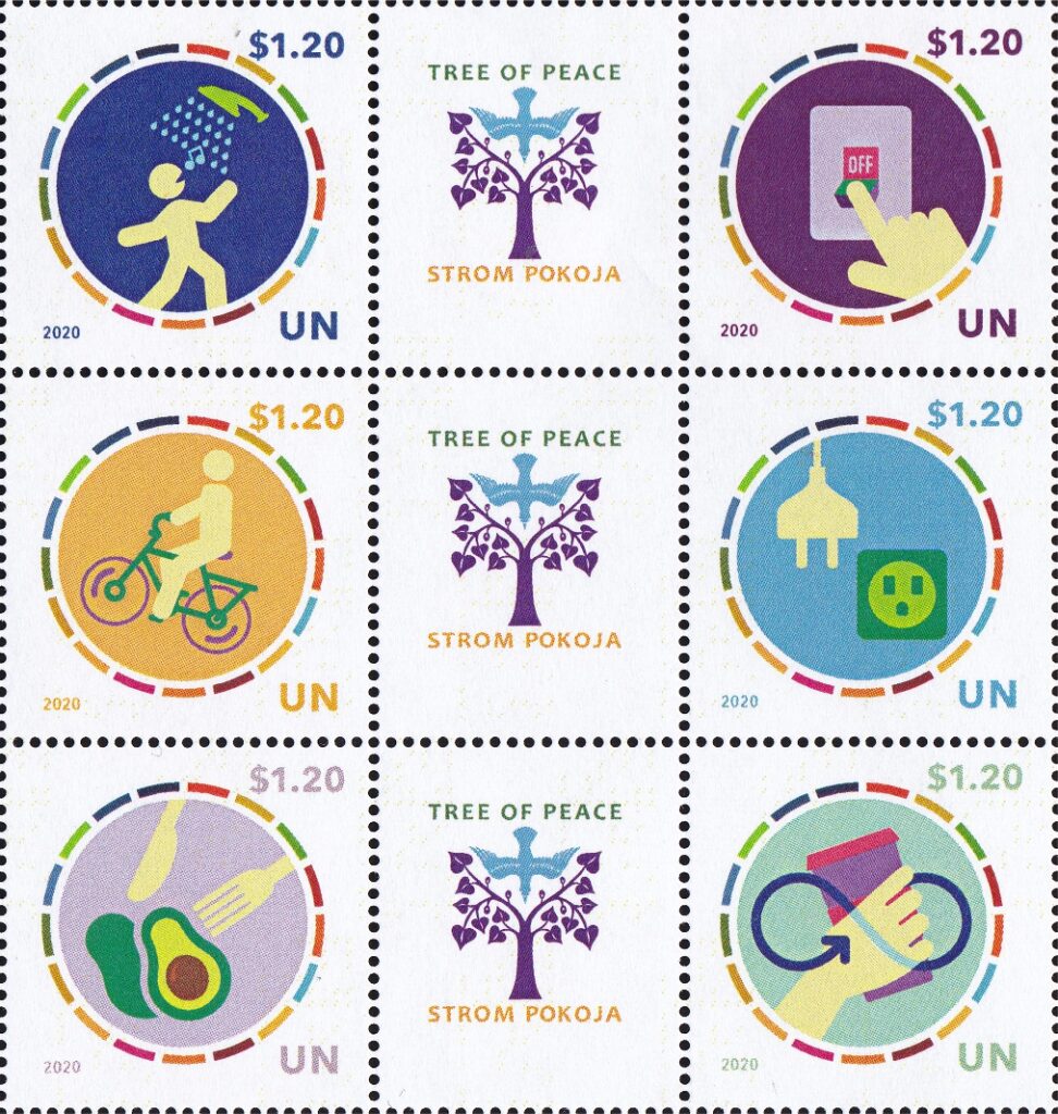 Tree of Peace ACT NOW_United nations postage stamps