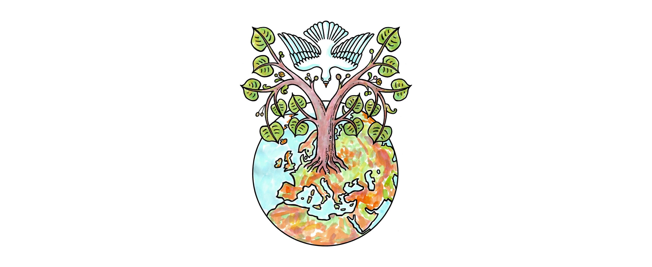 peace tree drawing