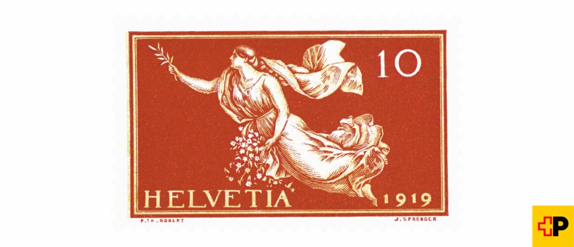 peace postcard servare et manere Swiss post